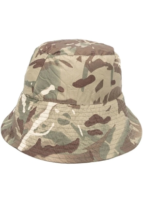 K-Way camouflage wide-brim bucket hat - Green