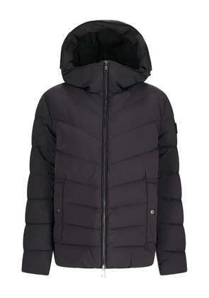 Add quilted hooded jacket - Black