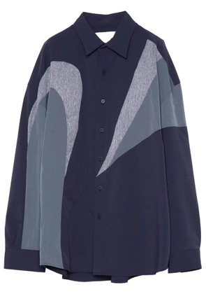 Yoshiokubo Ellipse abstract-pattern shirt - Blue