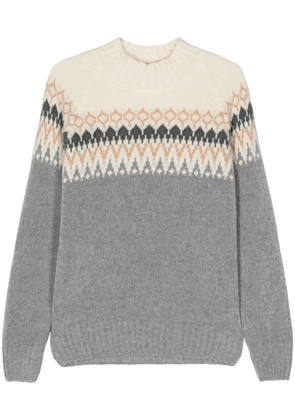Fileria patterned-jacquard sweater - Grey