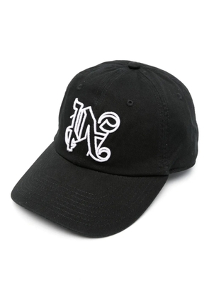 Palm Angels monogram-appliqué baseball cap - Black