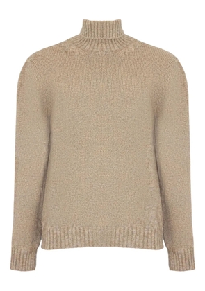 Eleventy turtleneck ribbed-trim sweater - Neutrals
