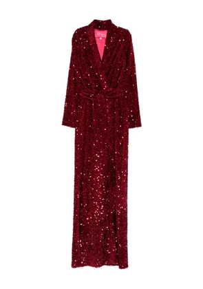 MIAU by Clara Rotescu sequin tie dress - Red