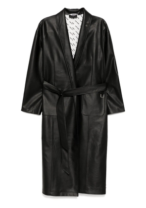 TEAM WANG design Choices belted coat - Black