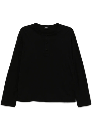 TEAM WANG design Choices henley T-shirt - Black