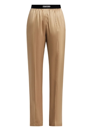 TOM FORD straight-leg satin trousers - Neutrals