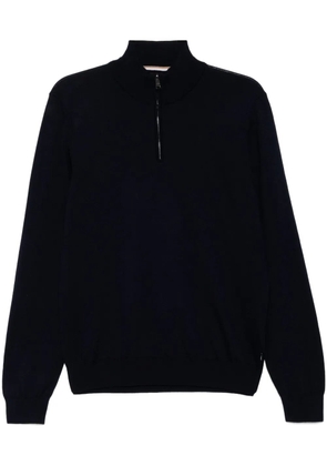 BOSS half-zip jumper - Blue
