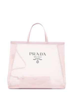 Prada logo-print tote bag - Pink