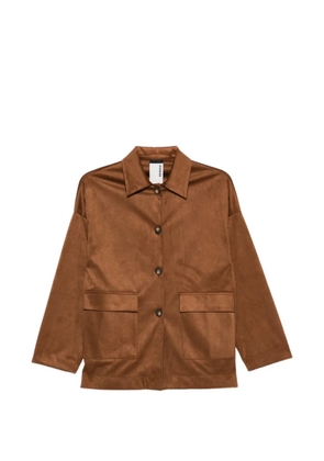 Rewind flap-pocket button-up jacket - Brown