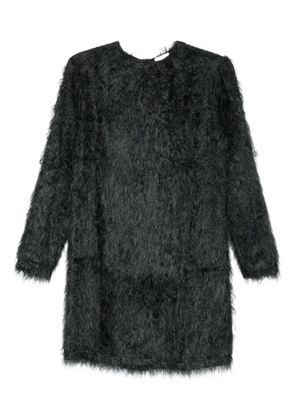 Alysi textured-finish long-sleeved dress - Black
