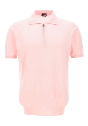 Kiton half-zip ribbed polo shirt - Pink