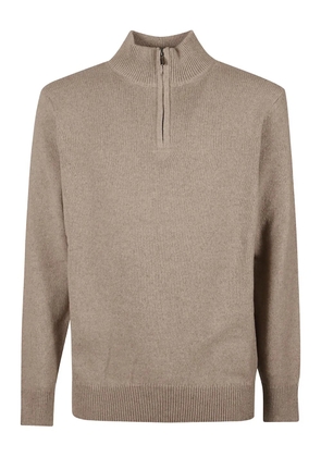 Aragona zip cashmere knitwear - Neutrals