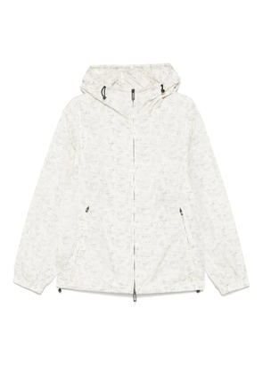 Emporio Armani logo-print jacket - White