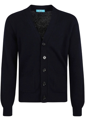 Drumohr v-neck lambs-wool cardigan - Blue