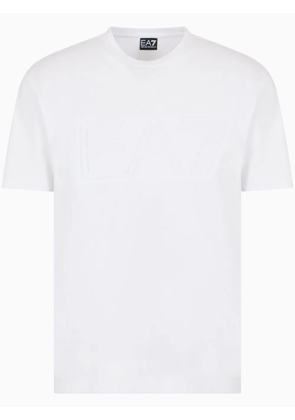 Ea7 Emporio Armani logo-embossed T-shirt - White