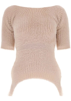MM6 Maison Margiela ribbed-knit top - Neutrals