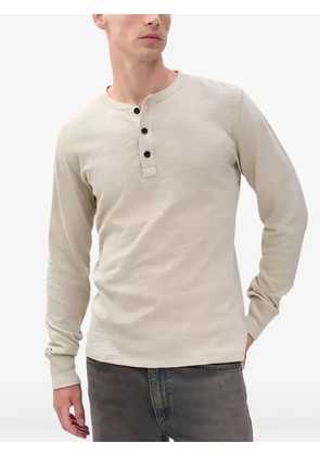 rag & bone Henley-neck long-sleeve T-shirt - Neutrals