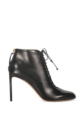 Francesco Russo lace-up heeled boots - Black