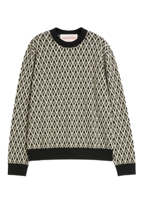 Valentino Garavani Toute La V jacquard sweater - Black