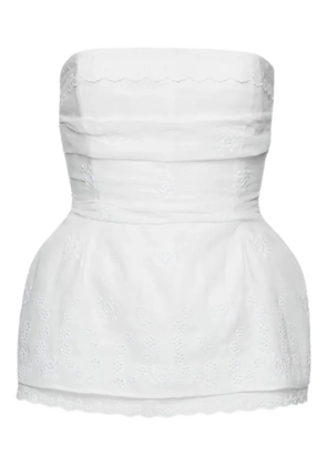 Magda Butrym embroidery corset top - White