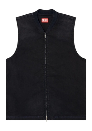 Diesel D-Sund-D-N zip-up sleeveless gilet - Black