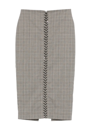 Ludovic de Saint Sernin check-pattern drawstring skirt - Grey