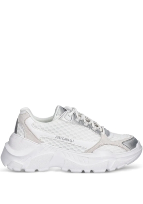 Just Cavalli logo-print sneakers - White