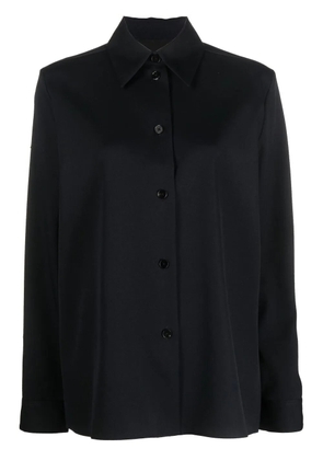 Jil Sander long-sleeve virgin-wool shirt - Blue