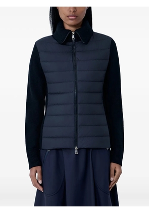 Moncler knit-sleeves quilted jacket - Black