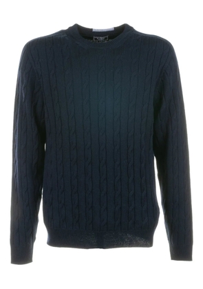 Peserico cable-knit crew-neck sweater - Blue
