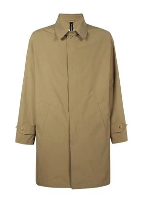 Mackintosh logo-button trench coat - Brown