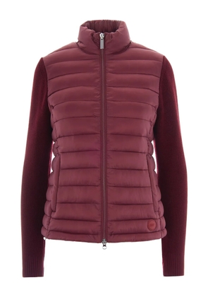 Colmar quilted knitted-sleeve jacket - Red