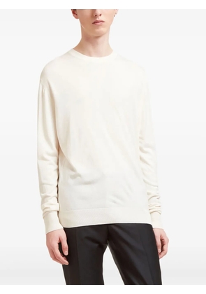 Aiezen crew-neck knitted sweater - White