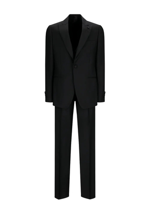 Lardini cotton single-button suit - Black
