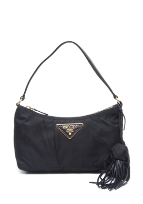 Prada Pre-Owned 2010-2020 triangle-logo shoulder bag - Black