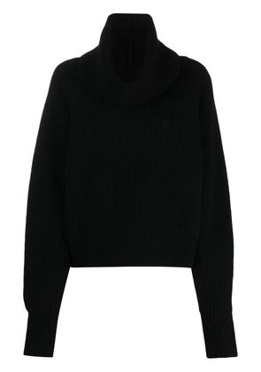 SA SU PHI roll-neck ribbed jumper - Black