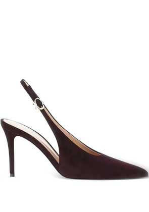 Gianvito Rossi 85MM Robbie slingback pointed-toe pumps - Brown