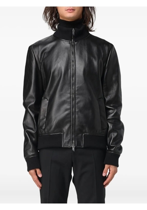 Salvatore Santoro zip leather jacket - Black