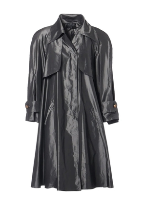CHANEL Pre-Owned satin trench coat - Grey