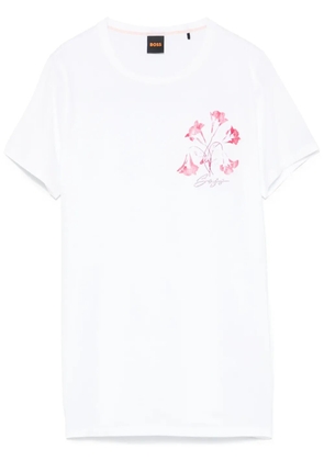 BOSS floral-print T-shirt - White