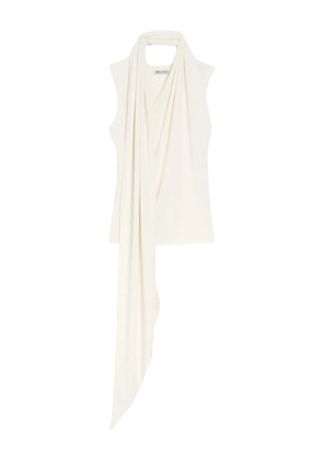 AMI Paris pussy-bow sleeveless top - Neutrals