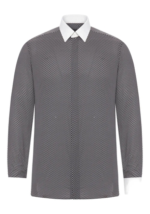 TOM FORD diamond-pattern cotton shirt - Black