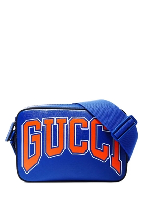 Gucci Pre-Owned 2010-2020 logo-print shoulder bag - Blue