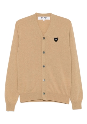 Comme Des Garçons Play logo-heart cardigan - Neutrals