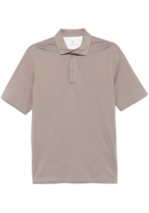 Brunello Cucinelli jersey polo shirt - Brown