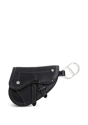 Christian Dior Pre-Owned 2015-2025 mini Saddle pouch bag charm - Black