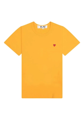 Comme Des Garçons Play heart-embroidered T-shirt - Yellow
