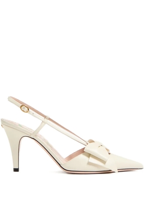Valentino Garavani 85mm Bowow slingback pumps - Neutrals