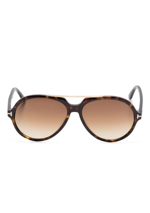 TOM FORD Eyewear oversize-frame sunglasses - Brown