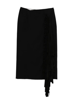 Carven ruffled fringed skirt - Blue